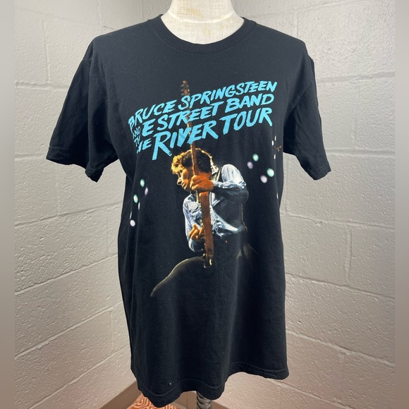 American Apparel Tops Large Black Tshirtthe River Tour Bruce Springsteen And The E St Band